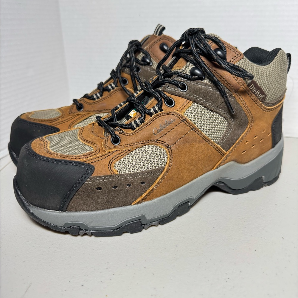 Mens Cabelas Grand Mesa  Safety Toe Boots Dry Plus Hiking Booties Size 8.5 D NEW